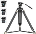 SmallRig AD-Pro8 FreeBlazer Counterbalance Carbon Fiber Video Tripod Kit, 77" Video Tripod with 6-Step Counterbalance, 4-Step Pan/Tilt Hydraulic Damping, 2 Mid-level Spreaders, Max Load 17.6lbs - 4465