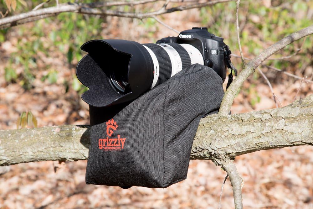 Grizzly Camera Bean Bag Large Black, Photography, Video, Camera Support, Camera Sandbag, Spotting Scope Support, Safari Equipment, Photography Tours. Bag sold empty