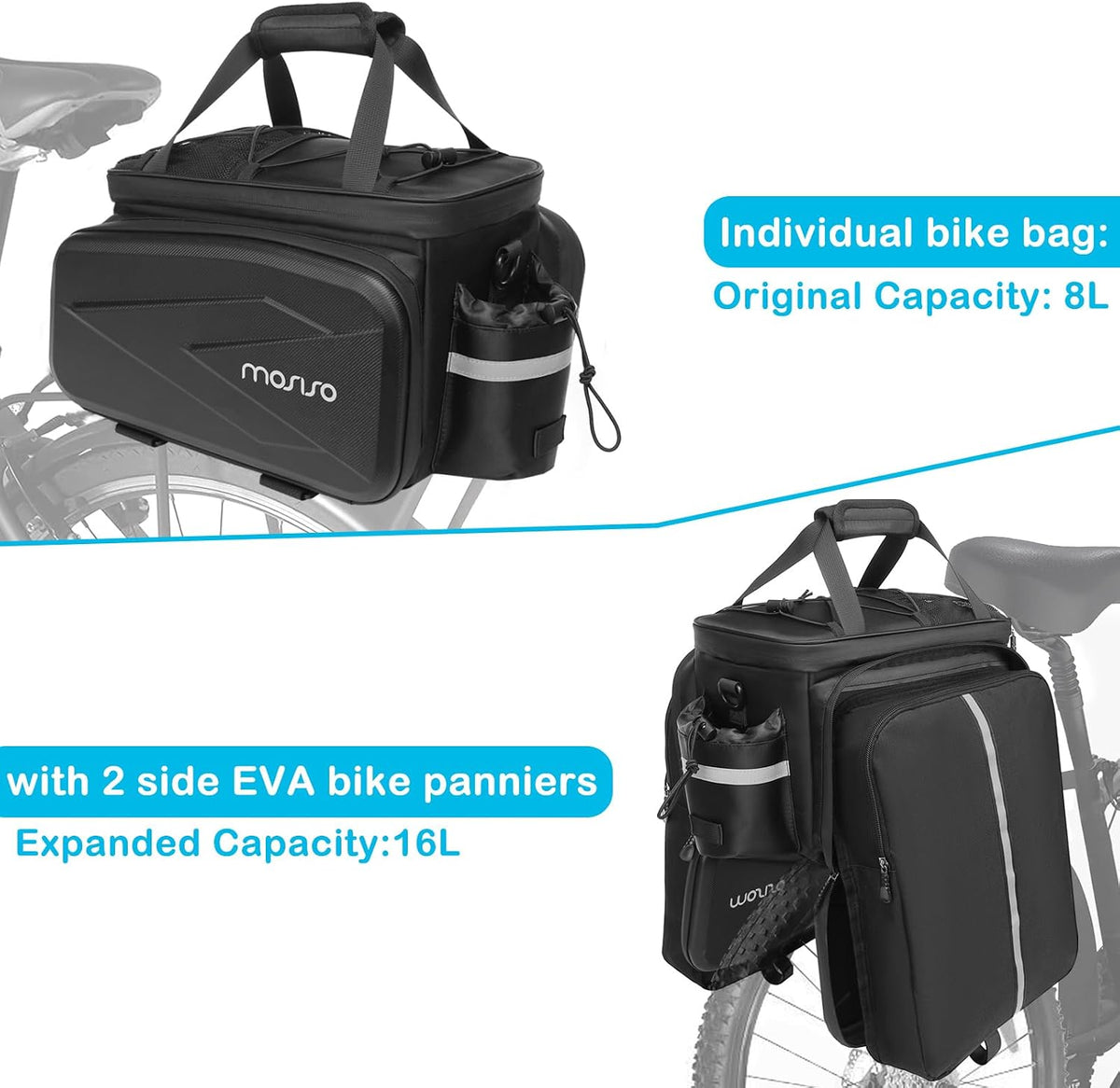 MOSISO Bike Rack Bag Trunk Cooler Handbag, Bicycle Rear Seat Bag
