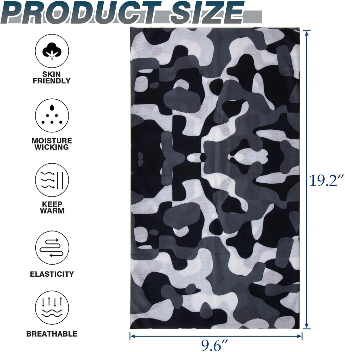 20 pcs Breathable Neck Gaiter Face Scarf Mask for Men Women Sun Protection Bandana Hiking, Cycling, Sports, Fishing