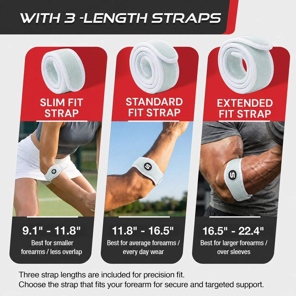 Sleeve Stars Tennis Elbow Brace for Men & Women, Elbow Brace for Tendonitis, Tennis Elbow Strap, Golfers Elbow Brace, Elbow Support Wrap for Tennis Elbow Relief, Fits 9"-23" (Single/Mint Green)