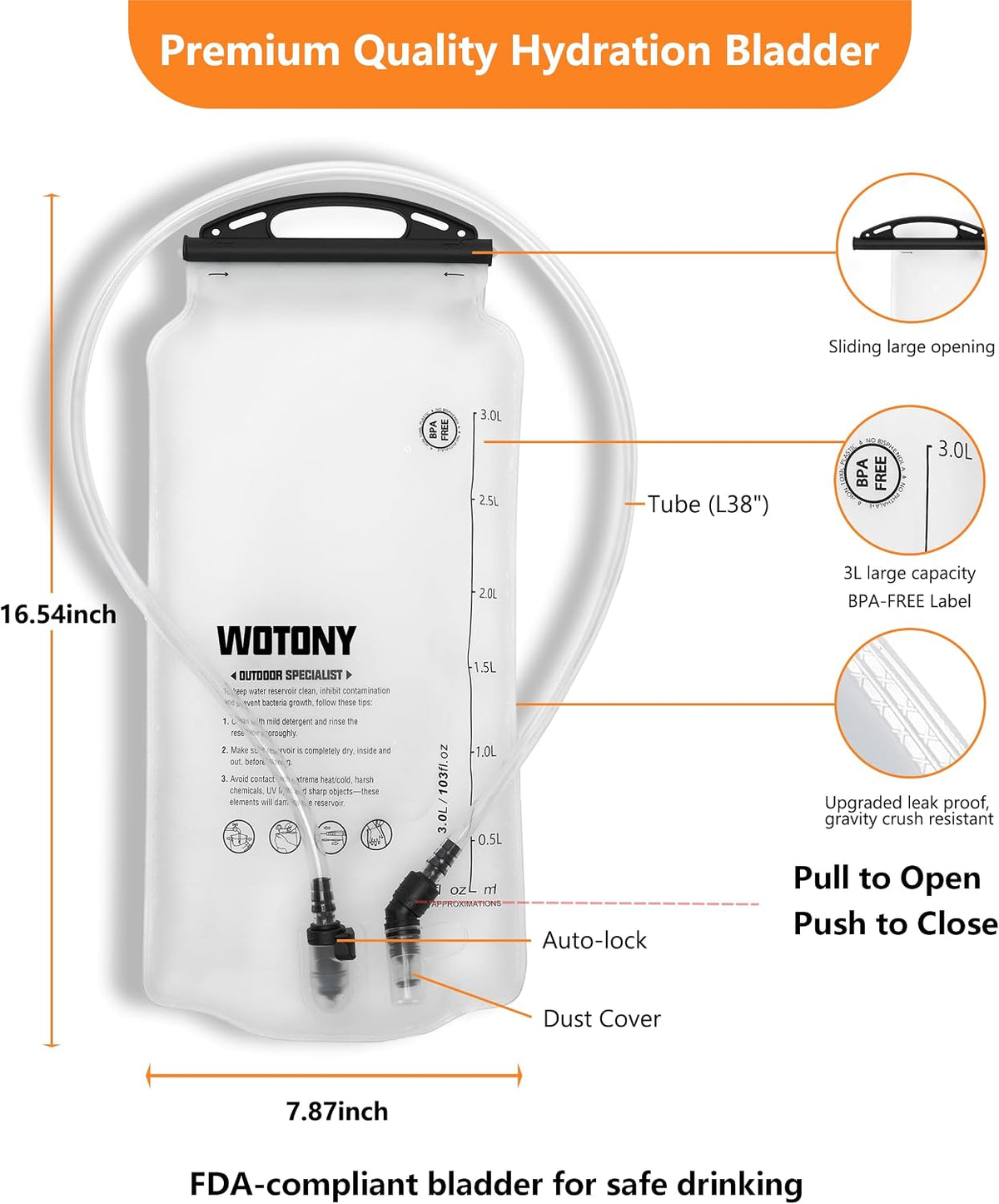 wotony Hydration Backpack with Water Bladder for Hiking Tactical Hydration Pack for Men Women Molle Water Backpack for Hiking