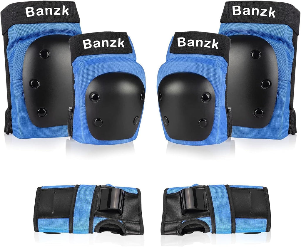 Adult Knee Pads Elbow Pads Wrist Guards for Adult Kids 6 in 1 Protective Gear Set for Skateboarding Biking Roller Skating Cycling Outdoor Sports