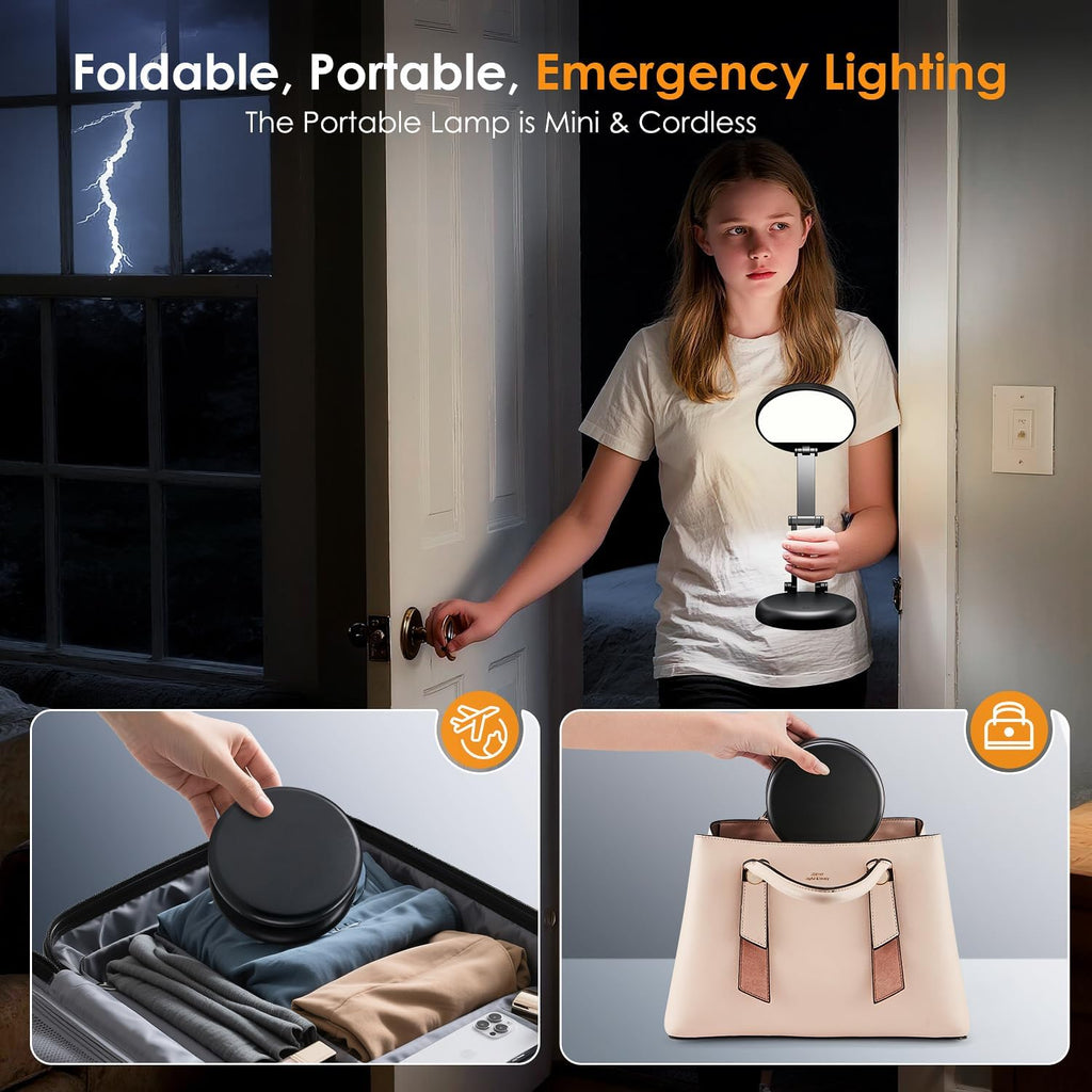 One Fire Cordless Lamp, 3600mAh Battery Operated Lamp, Rechargeable Lamp