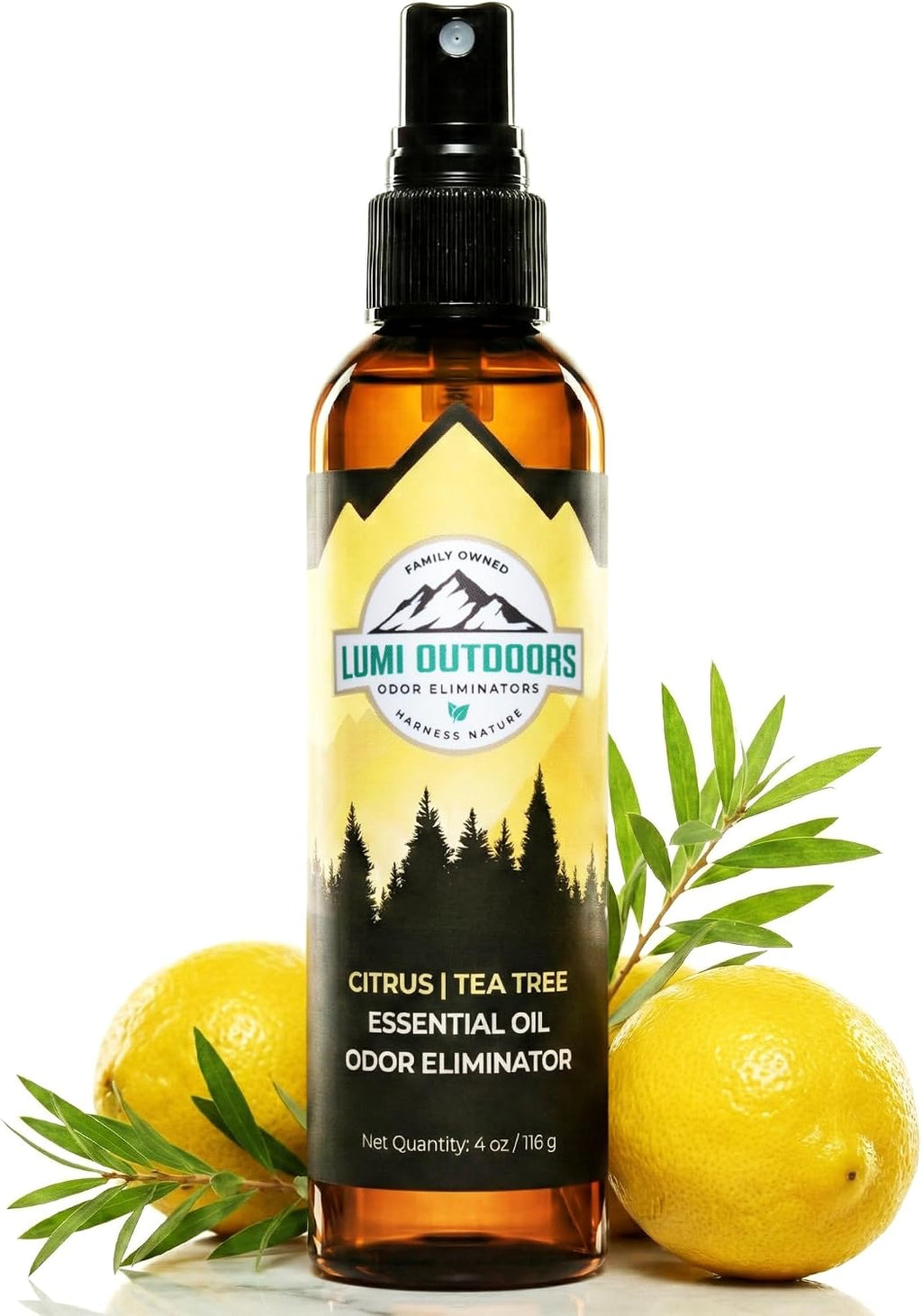 Lumi Outdoors Natural Shoe Deodorizer Spray & Odor Eliminator - Lavender Tea Tree Essential Oil Odor Eater