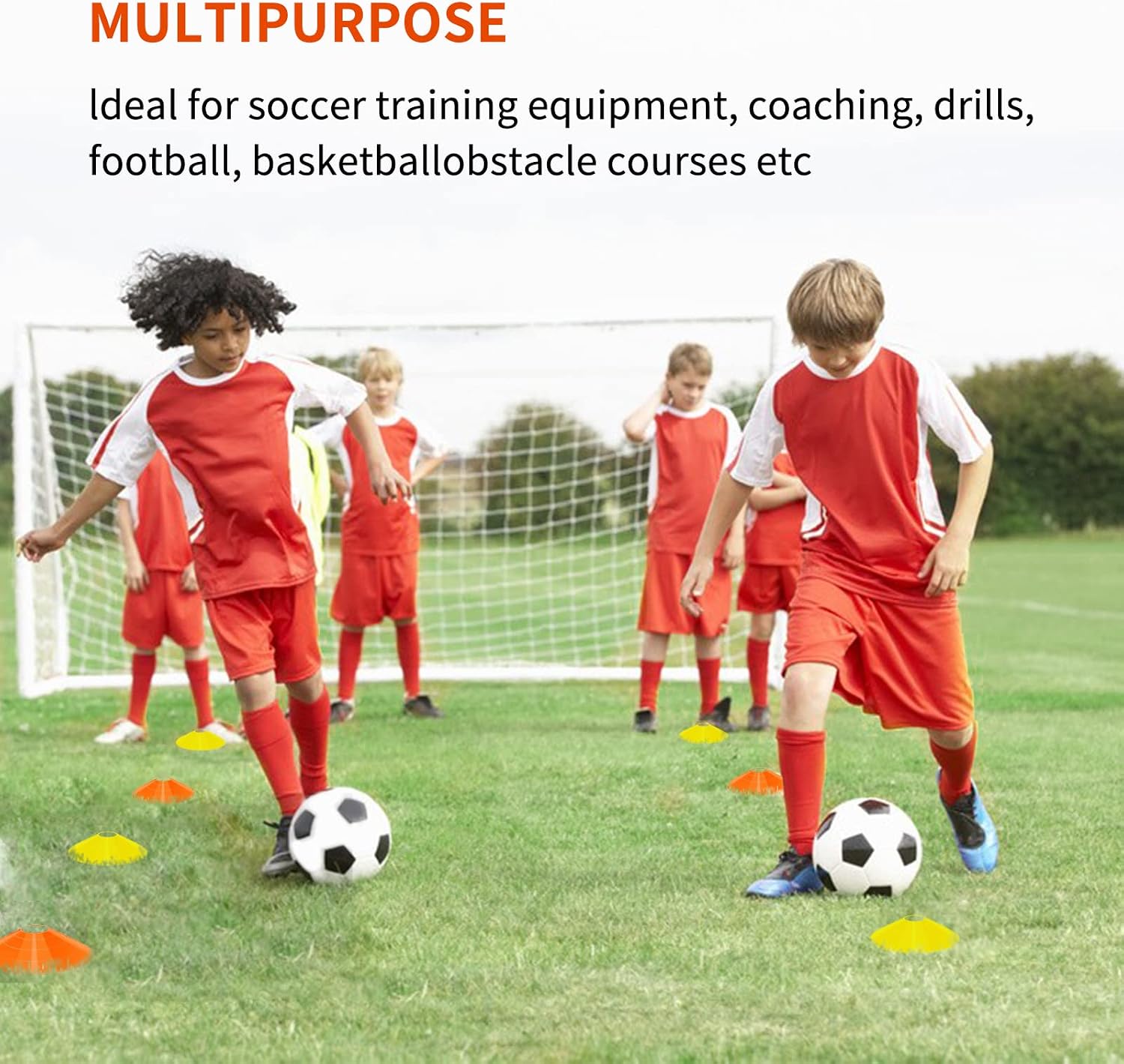 IHEPYQ Soccer Agility Training Equipment Set, 12 Rung 20Ft Agility Ladder, 12 Disc Cones, 4 Steel Stakes, Solo Soccer Trainer, Jump Rope - Speed Training Equipment for Soccer Football Basketball
