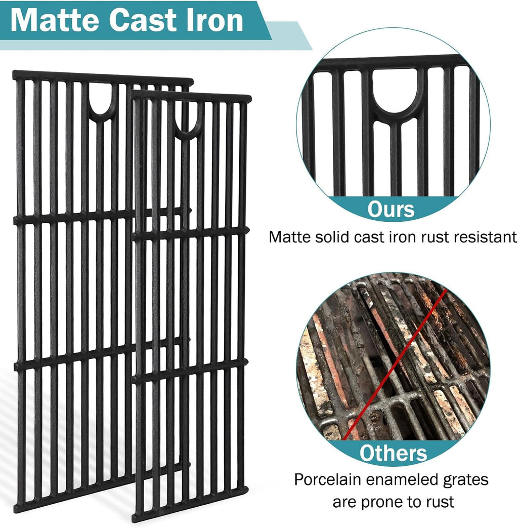 Criditpid Grill Grates for Charbroil Performance 4 Burner 463365021 463351021 463350722 463354021 463366022 463365522 463352521, 17" Cooking Grates for Charbroil Grill Parts G426-0005-W1 G426-0004-W1