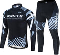 Men's Cycling Cothing Sets Long Sleeved Bicycle Jersey and Pants Kits Road Bike Cyclist Wear