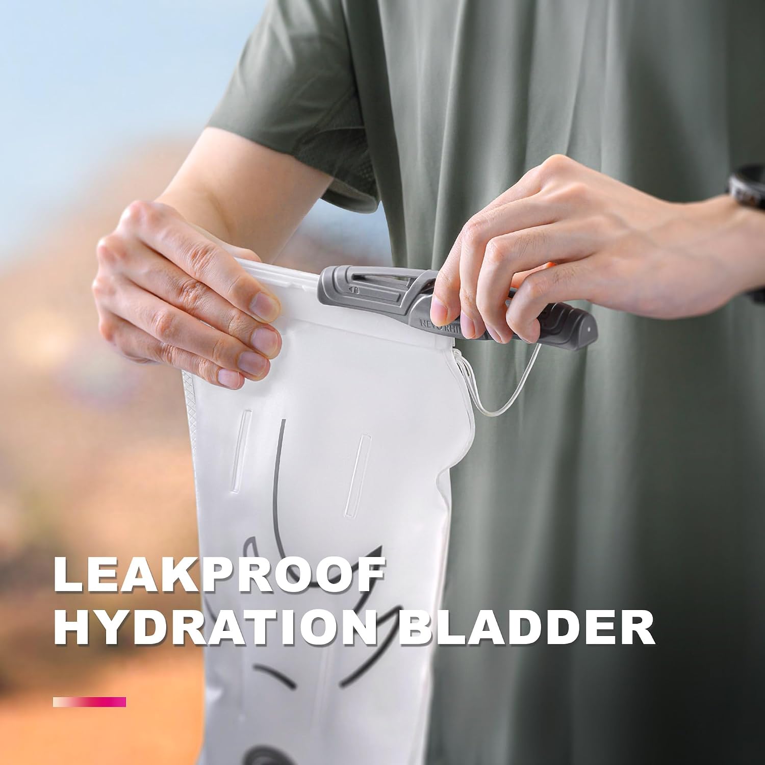 N NEVO RHINO Water Bladder 1L- 1.5L- 2L, Hydration Bladder for Running Vest