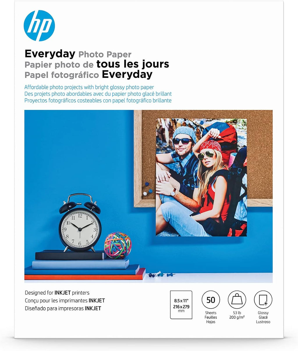 HP Everyday Photo Paper, Glossy, 8.5x11 in, 50 sheets (Q8723A)