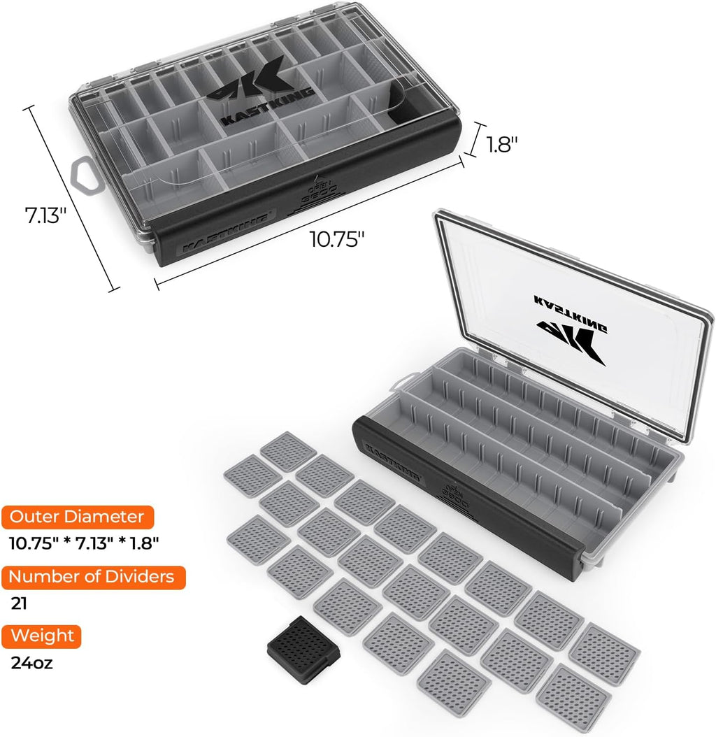 KastKing HyperSeal Waterproof Tackle Box, 3600 1 Pack. Black