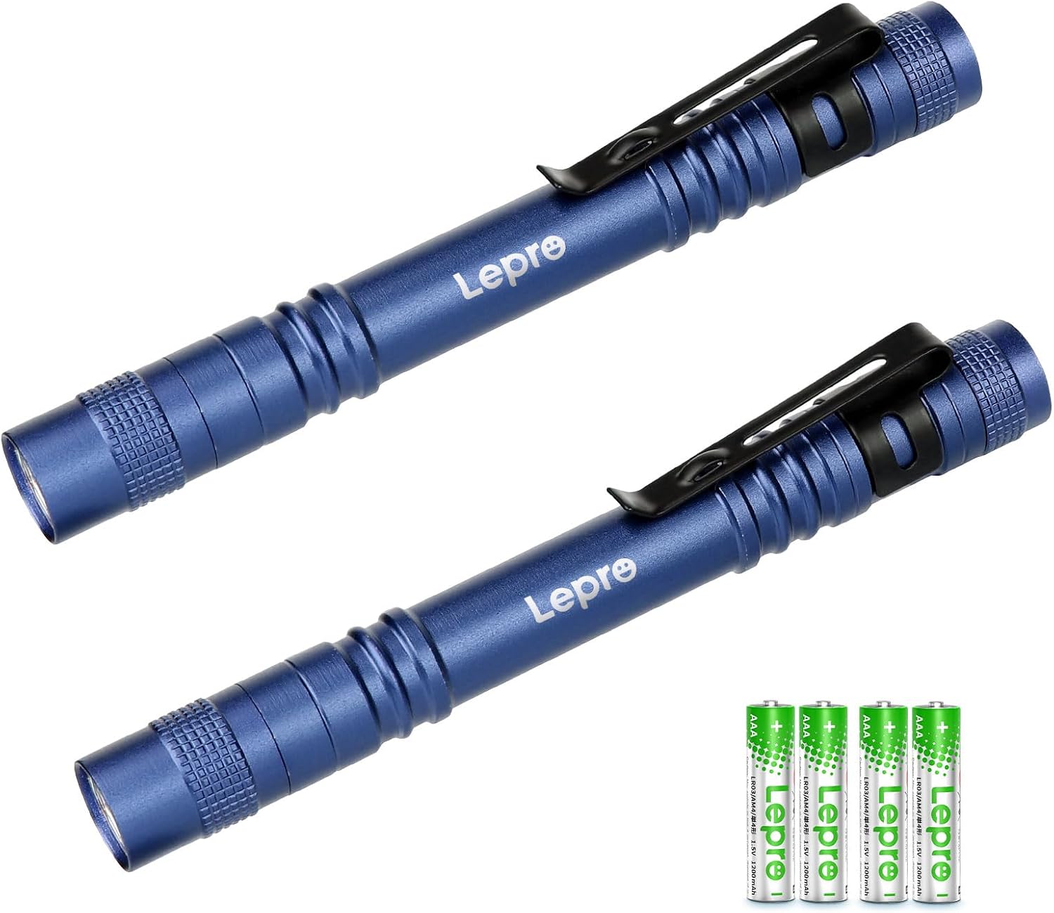 LE LED Pen Flashlights, Lightweight, Mini, Waterproof Pocket Flashlight with Clip, 2 Pack Small Flashlights for Inspection, Work, Emergency