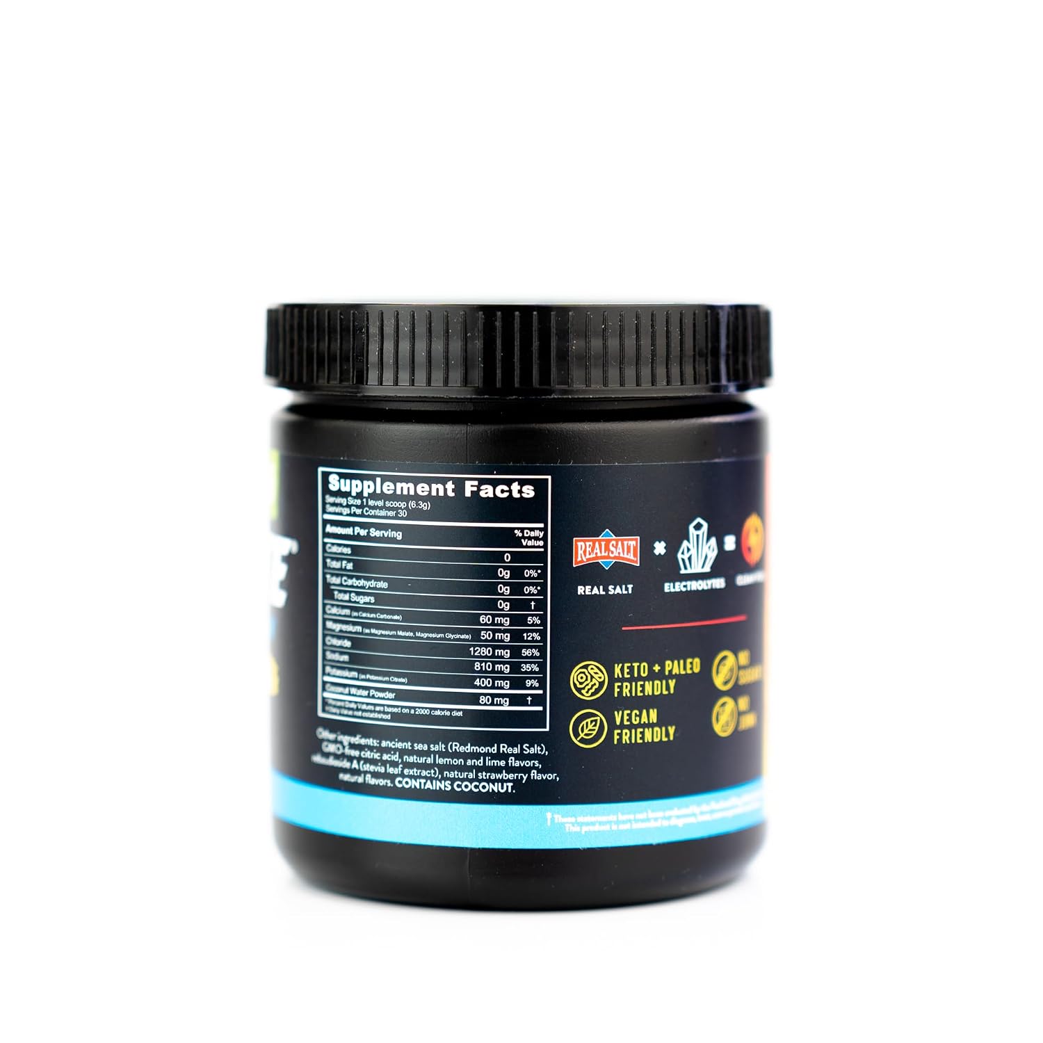 REDMOND Re-Lyte Electrolyte Drink Mix Strawberry Lemonade, 30 serving SMALL 6.88oz jar