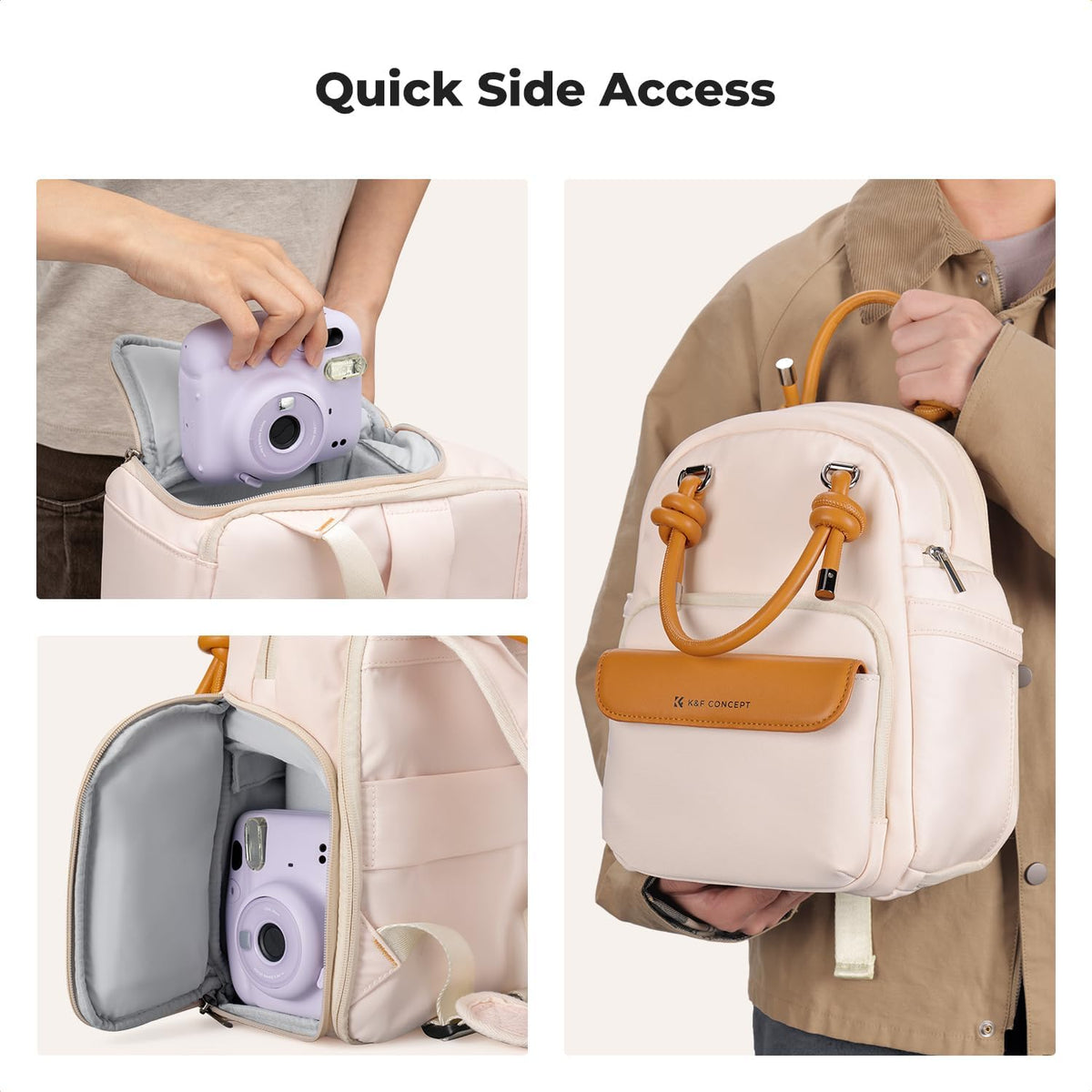 K&F CONCEPT Camera Backpack, DSLR/SLR Small Camera Bag