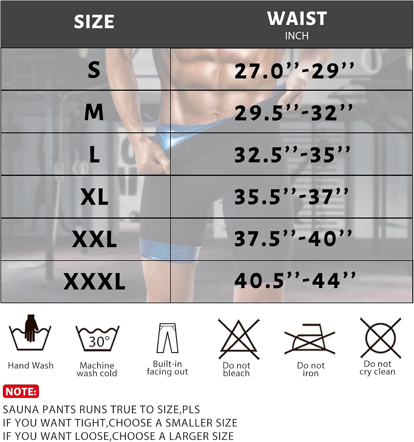 Men Sauna Pants Sweat Leggings Slimming Tights Heat Trapping Suit