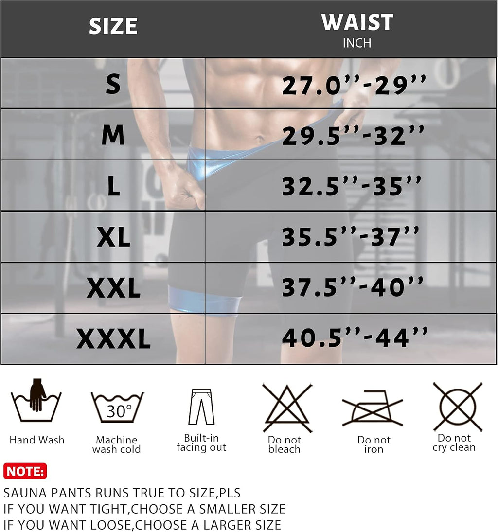 Men Sauna Pants Sweat Leggings Slimming Tights Heat Trapping Suit