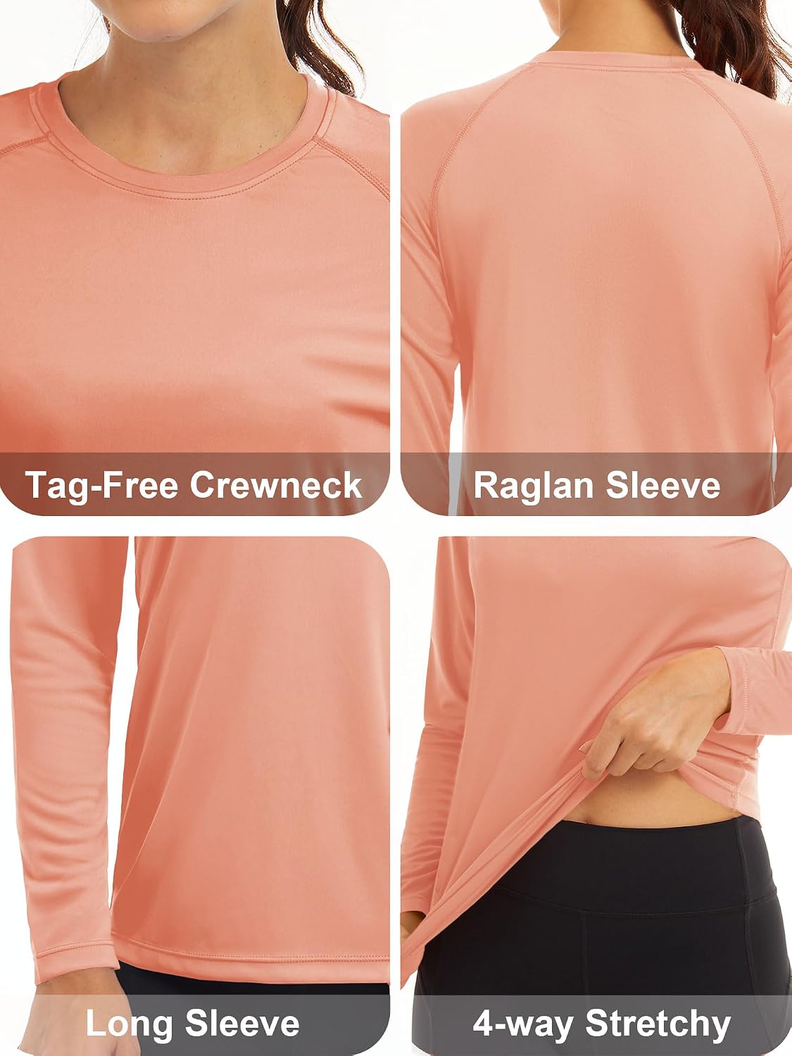 MAGCOMSEN Women's Long Sleeve Shirts UPF 50+ Sun Protection Shirts for Hiking Fishing Workout Rash Guard