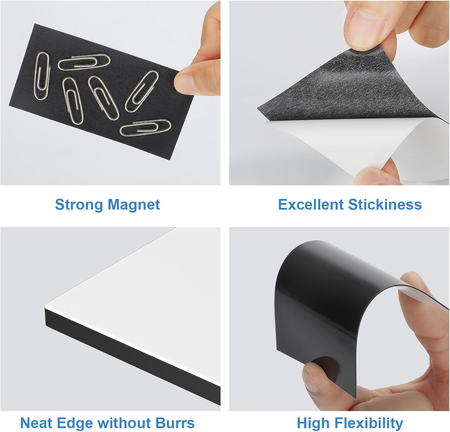 MaxGear 100 Pack Business Card Magnets Peel and Stick,Self Sticky Name Card