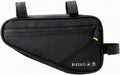 Bicycle frame bag, crossbar triangle bag, top tube bag; features a reflective triangular design and side mesh pockets; waterproof storage and tool bag for mountain and road bikes