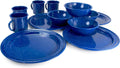 4-Person Enamelware Dining Set for Camping and Backpacking - Camping Gear Essentials for Camping and Backpacking by Caddis Sports