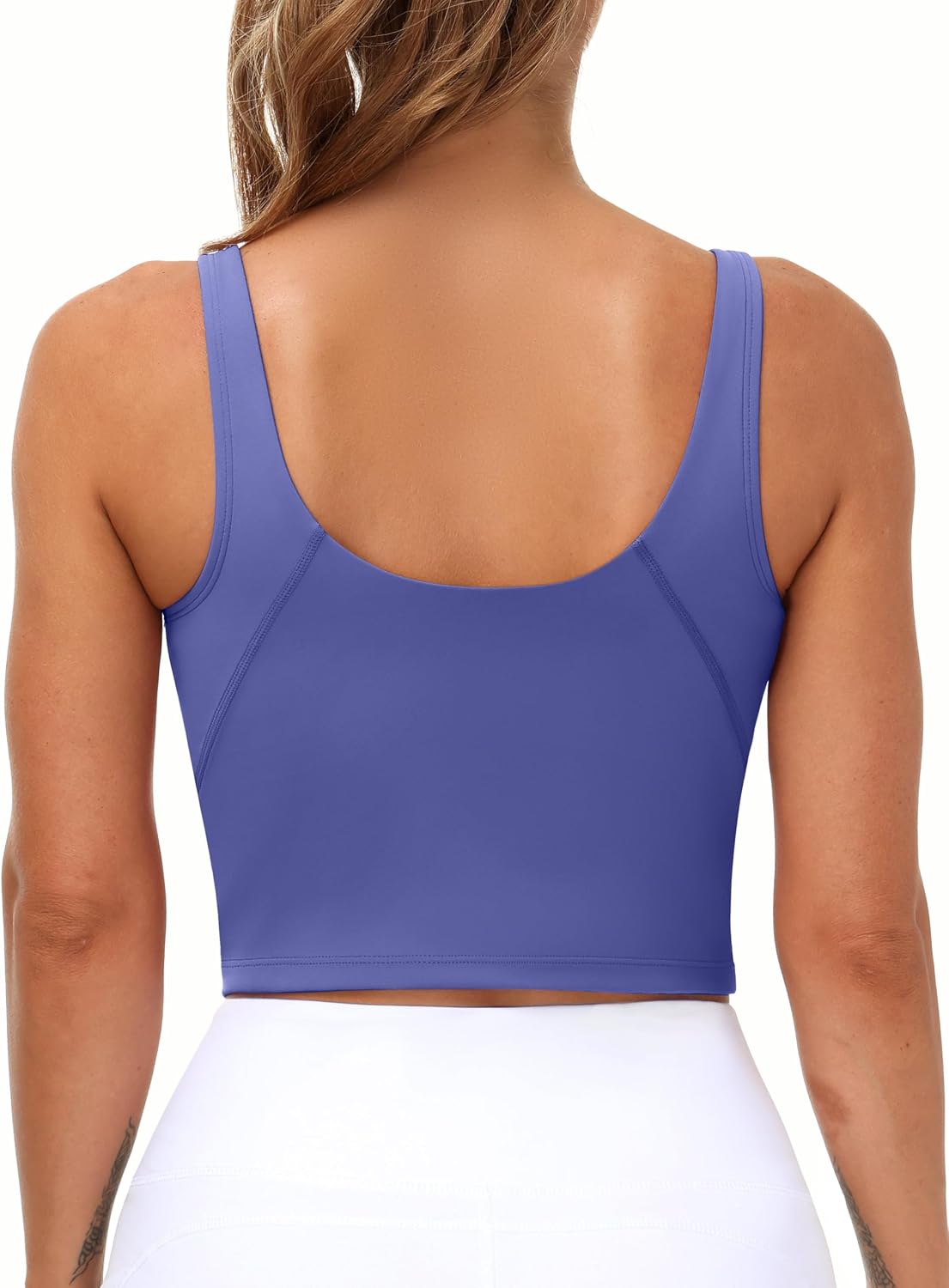 THE GYM PEOPLE Women’s Longline Sports Bra Wirefree Padded Medium Support Yoga Bras Gym Running Workout Tank Tops