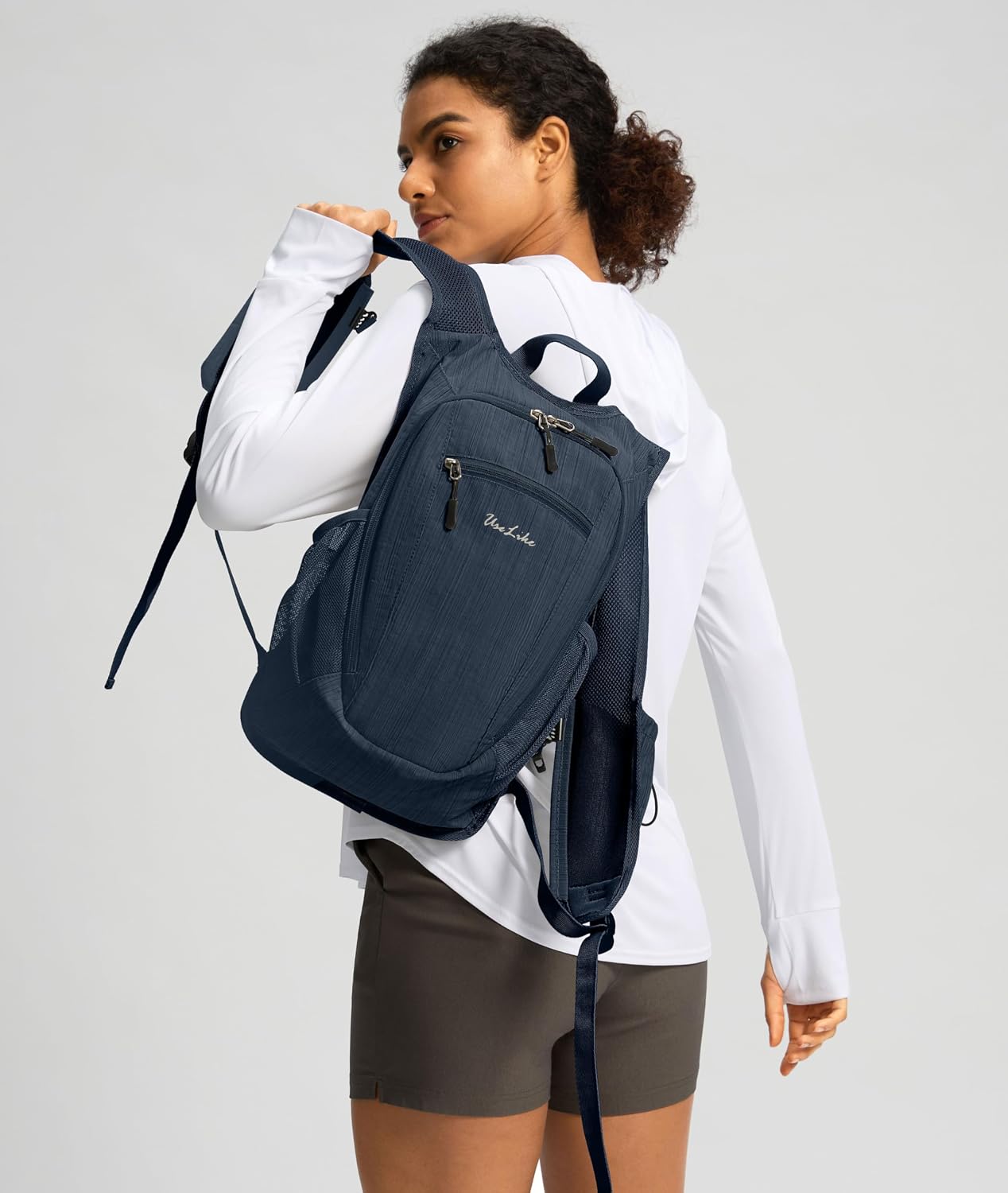 Uselike 10L Small Hiking Backpack Travel Daypack Lightweight Packable Back Pack for Women Men(Dark Navy)