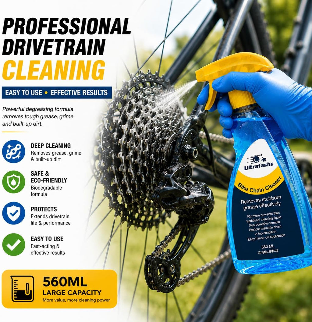 Bike Chain Cleaner Kit with Bicycle Chain Degreaser,Scrubber,Lubricant