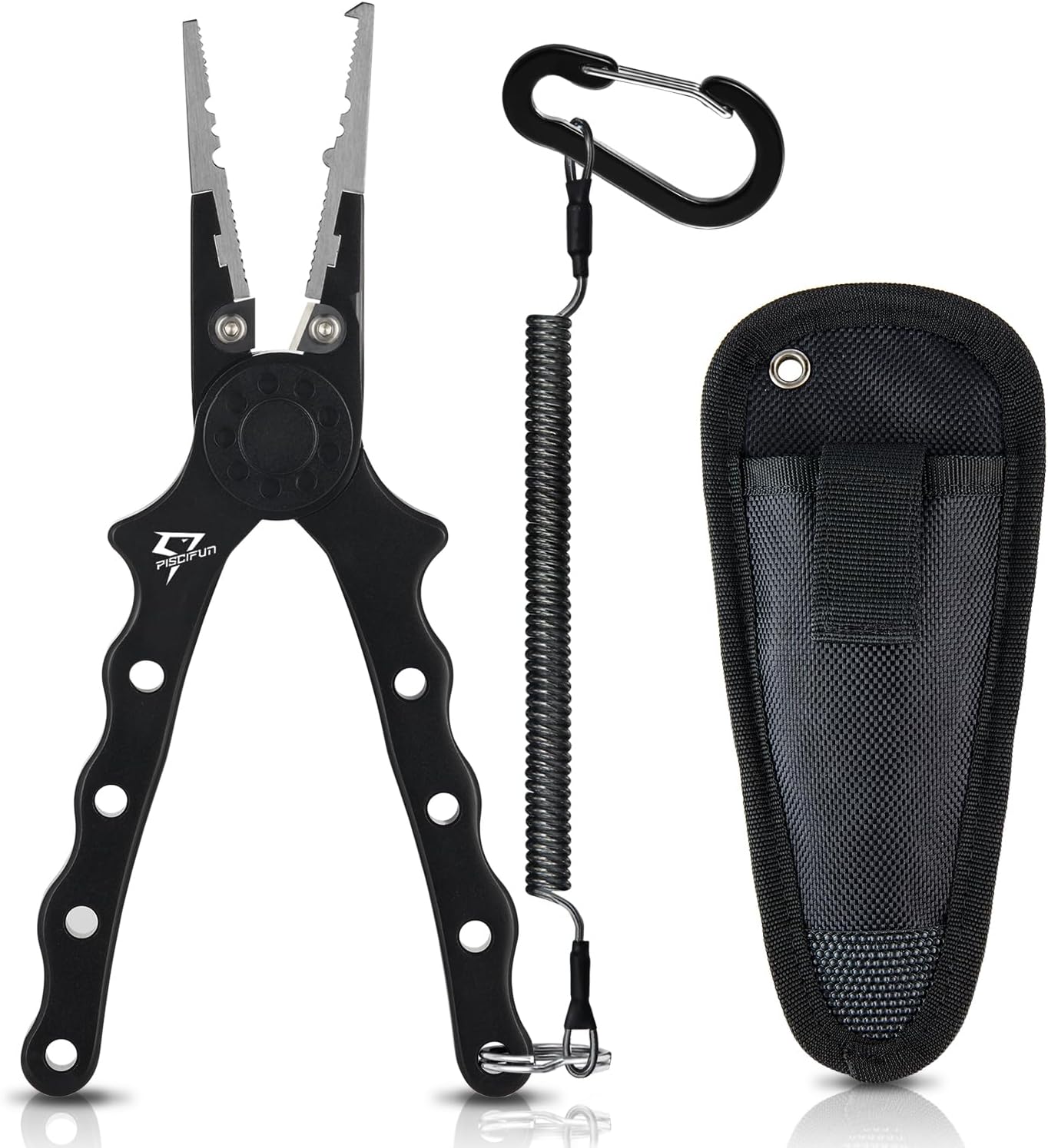 Piscifun Saltwater Fishing Pliers, Aluminum, Split Ring, Braid Cutter