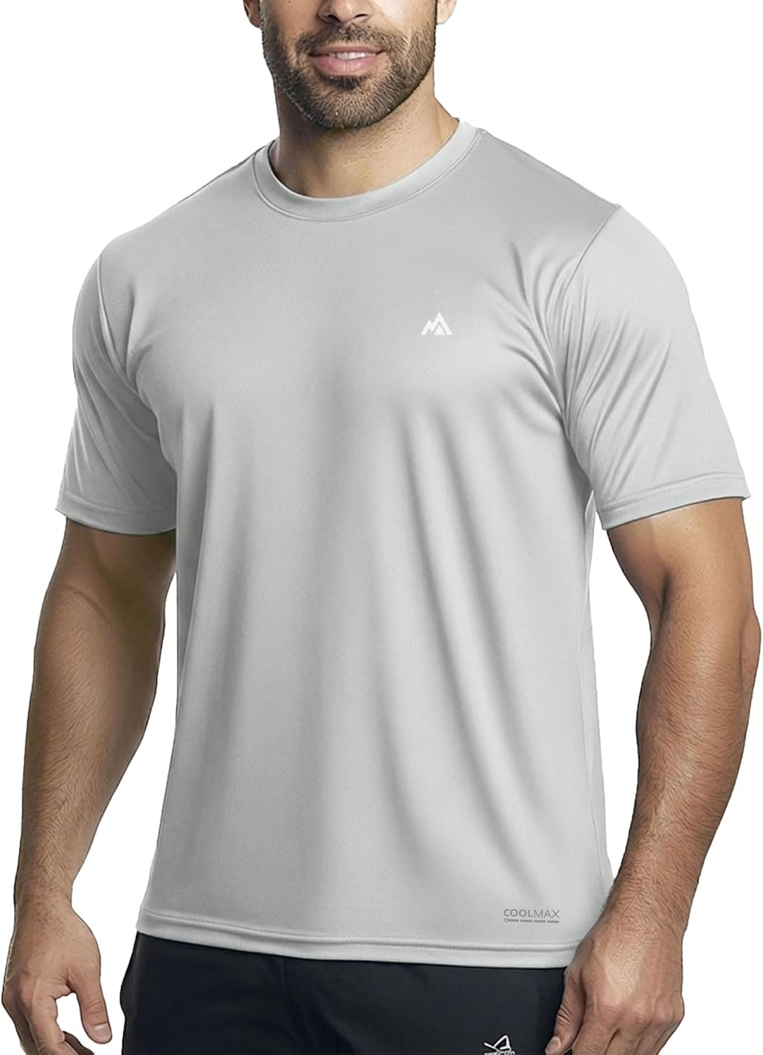Men's Instant Cooling Crew Neck T-Shirt for Hot Weather