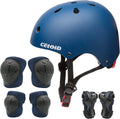 Kids Bike Skateboard Helmet Pad Set,Toddler Cyling Protective Gear Knee & Elbow Pads Wrist Guards for 5-8-10-12-14-16 Years Girls Boys Bicycle Scooter Roller Skate Inline Skating Rollerblading