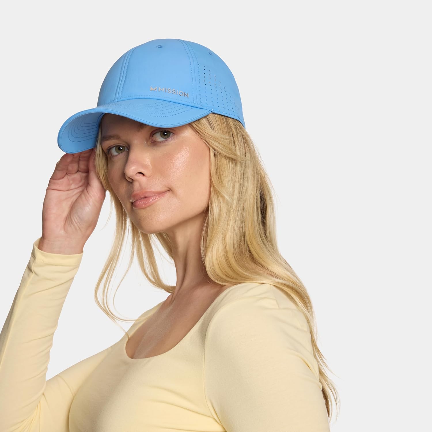 MISSION Cooling Vented Performance Hat Unisex Cap for Workouts, Golf & Running, Sweat & Water Activated Technology