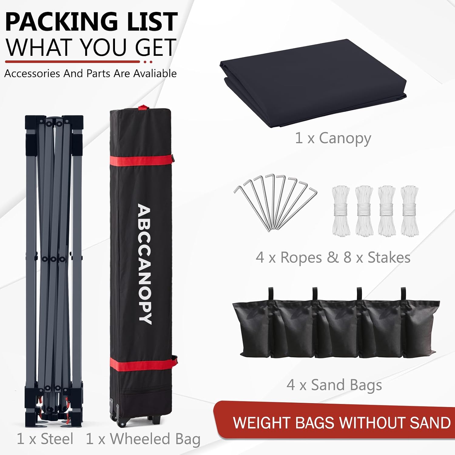 ABCCANOPY 10x10 Pop up Canopy Tent Instant Outdoor Shelter, Black