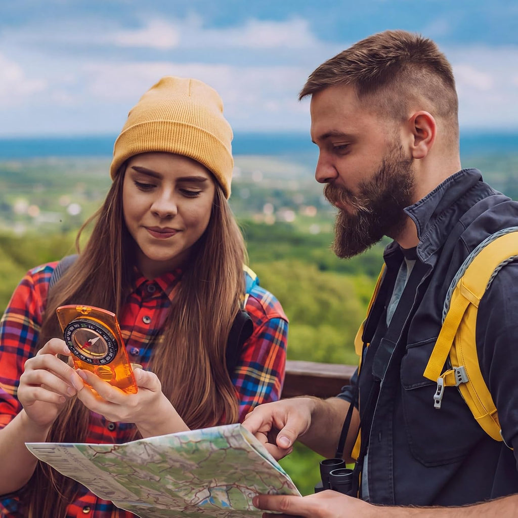 Geiserailie Orienteering Compass Bulk Navigation Map Reading Compass for Kids Hiking and Survival Outdoor Exploring, Party Favor Toy