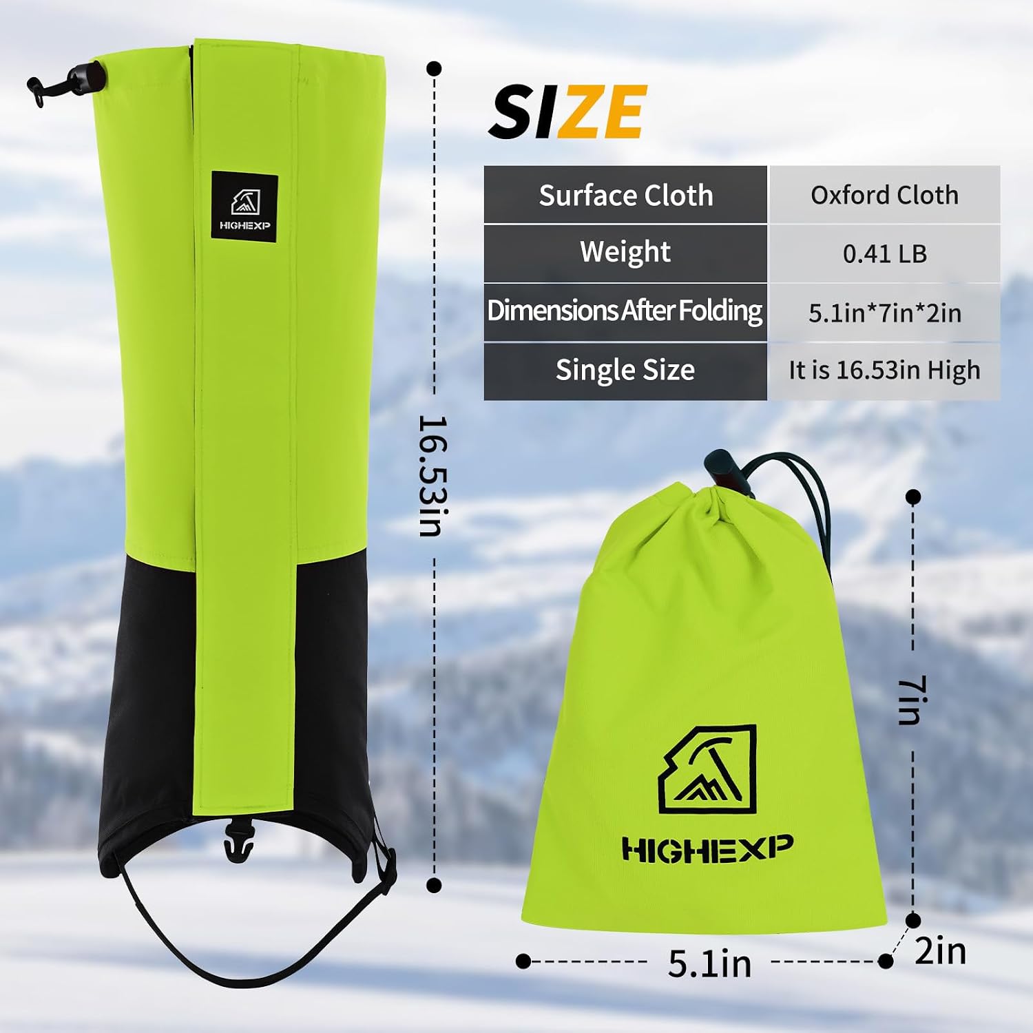 Leg Gaiters Waterproof Snow Boot Gaiters for Women Men