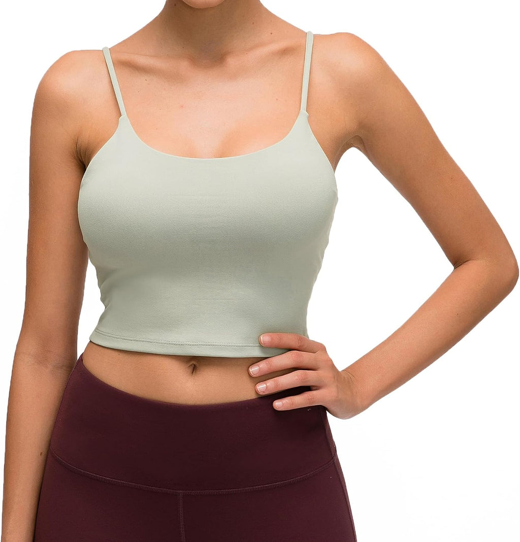 Lemedy Women Padded Sports Bra Yoga Tank Top