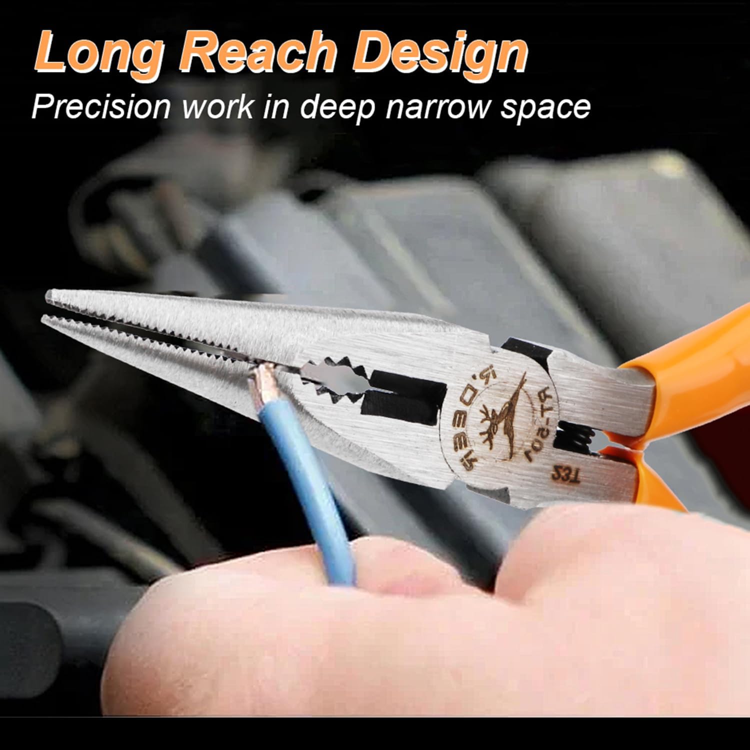 Rongon 5in Small Needle Nose Pliers,Long Nose Plier, Jewelry Plier Tool