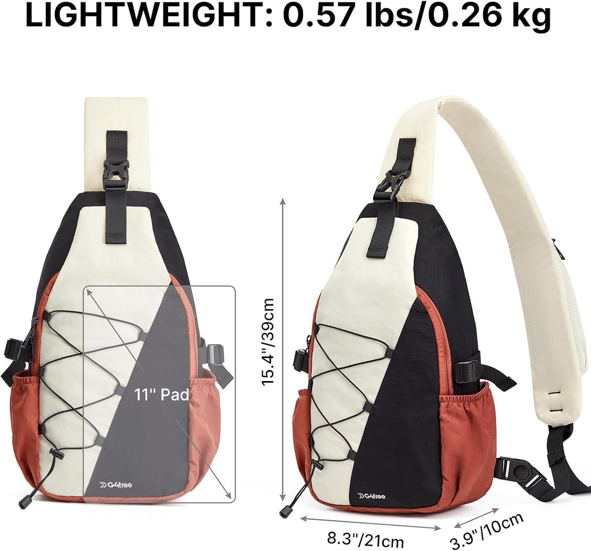 G4Free RFID Blocking Sling Bag for Men Women, Crossbody Bags Hiking Travel
