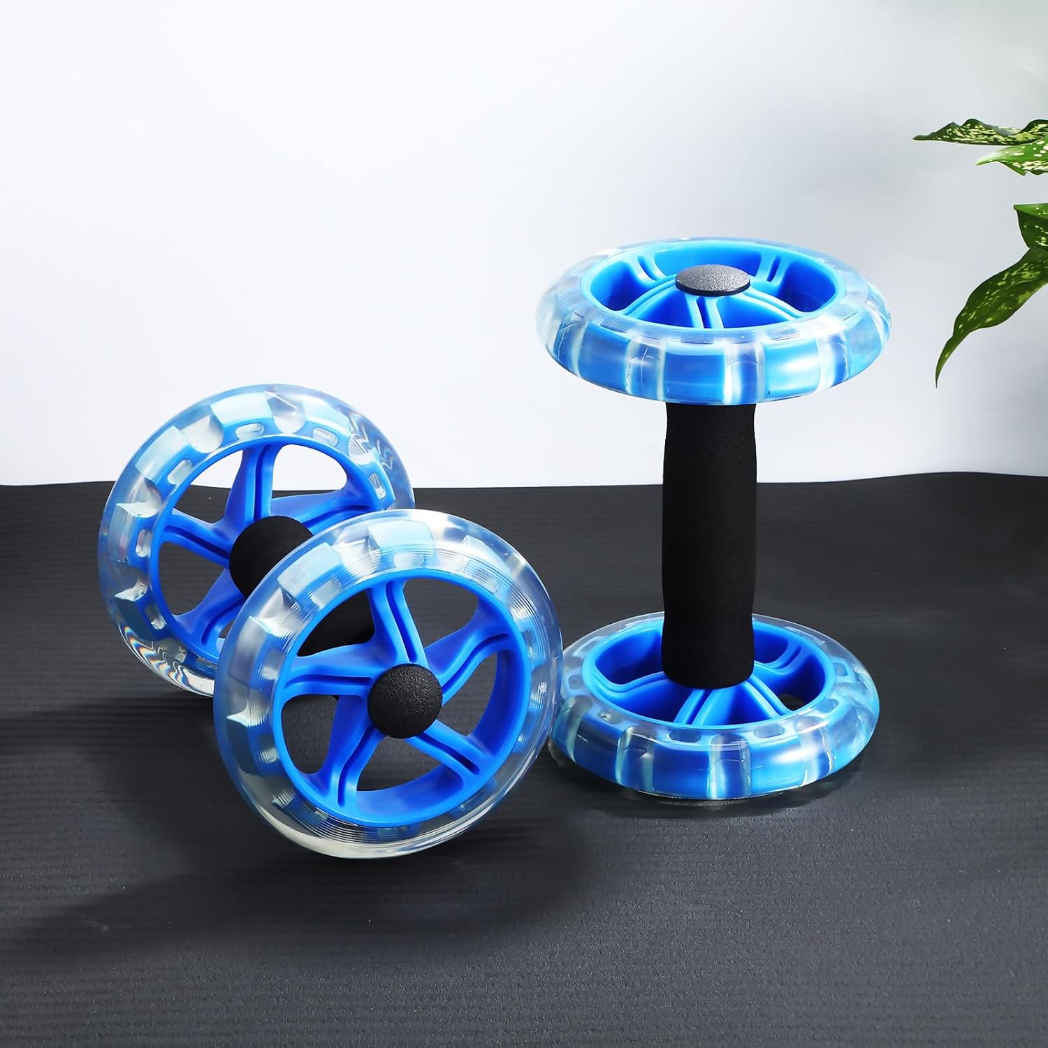 SEWACC Dual Wheel Ab Roller, Core Trainer with Non-Slip Handles