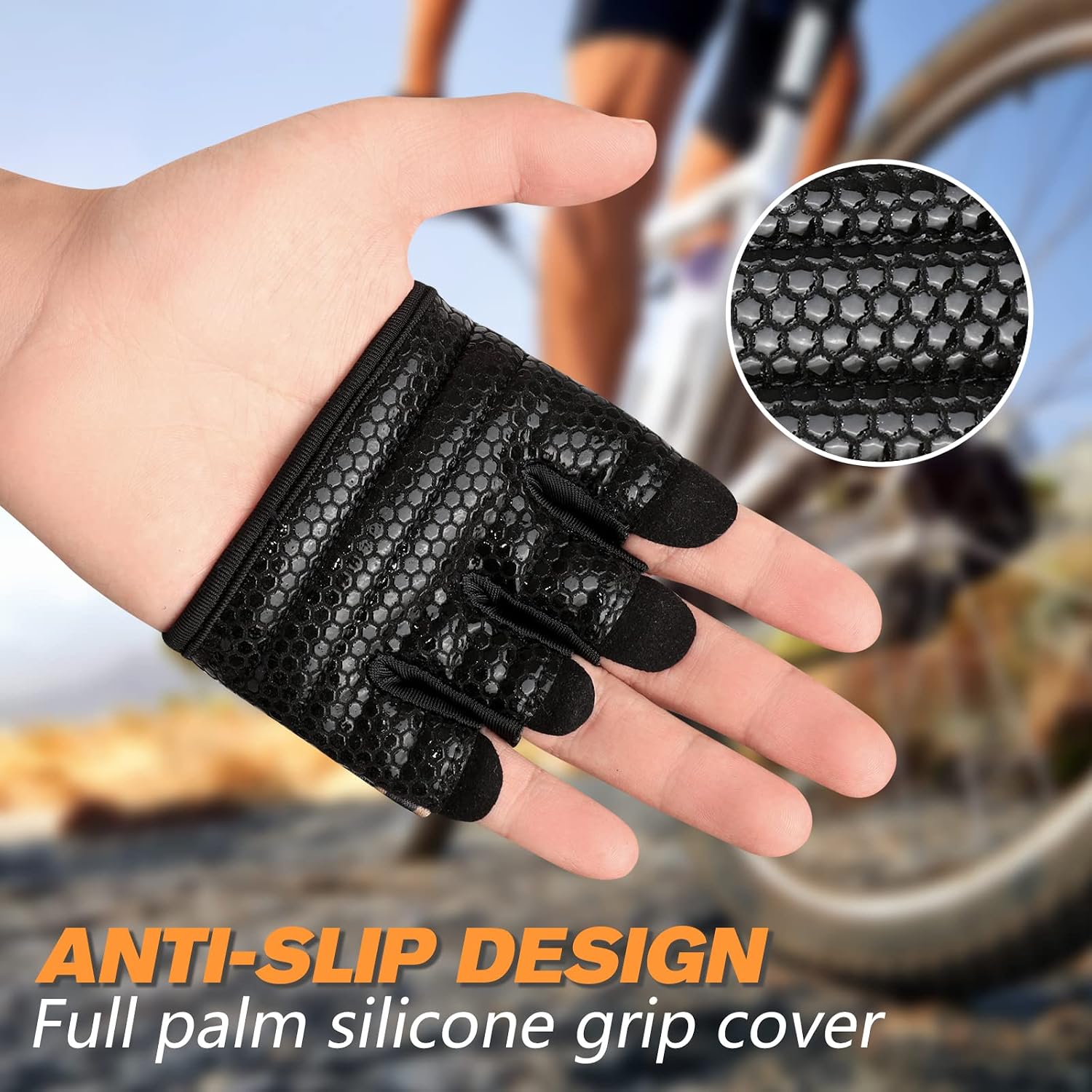 Minimal Workout Gloves for Women Men, Micro Fingerless Gym Gloves Grip Pads