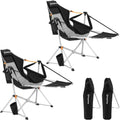 KingCamp 2 Pack Hammock Chairs with Footrest, Heavy Duty Swing Chair 400lbs