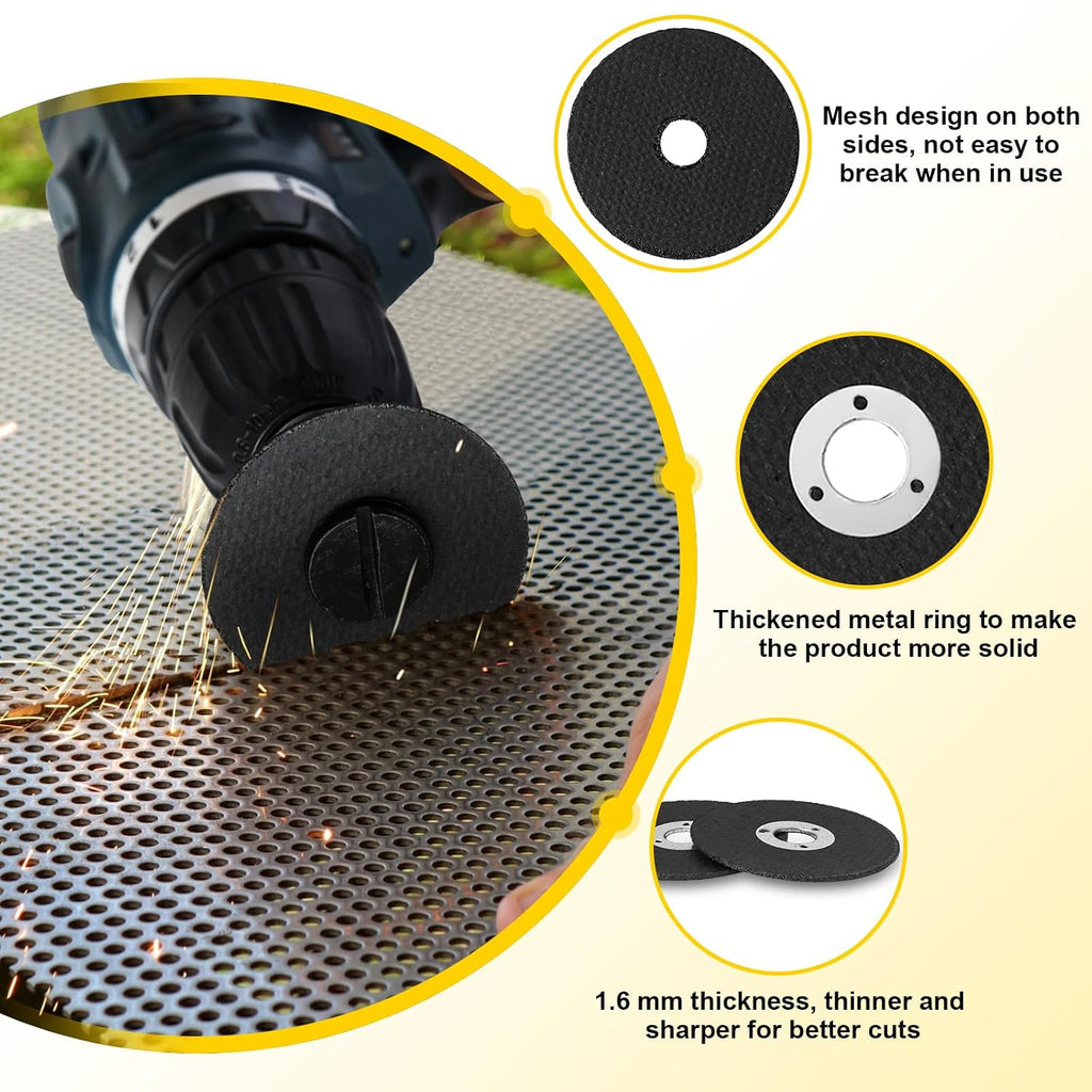 24Pcs 2 Inch Die Grinder Cut Off Wheel, 1/4" Arbor Accessories 3/8" Hole