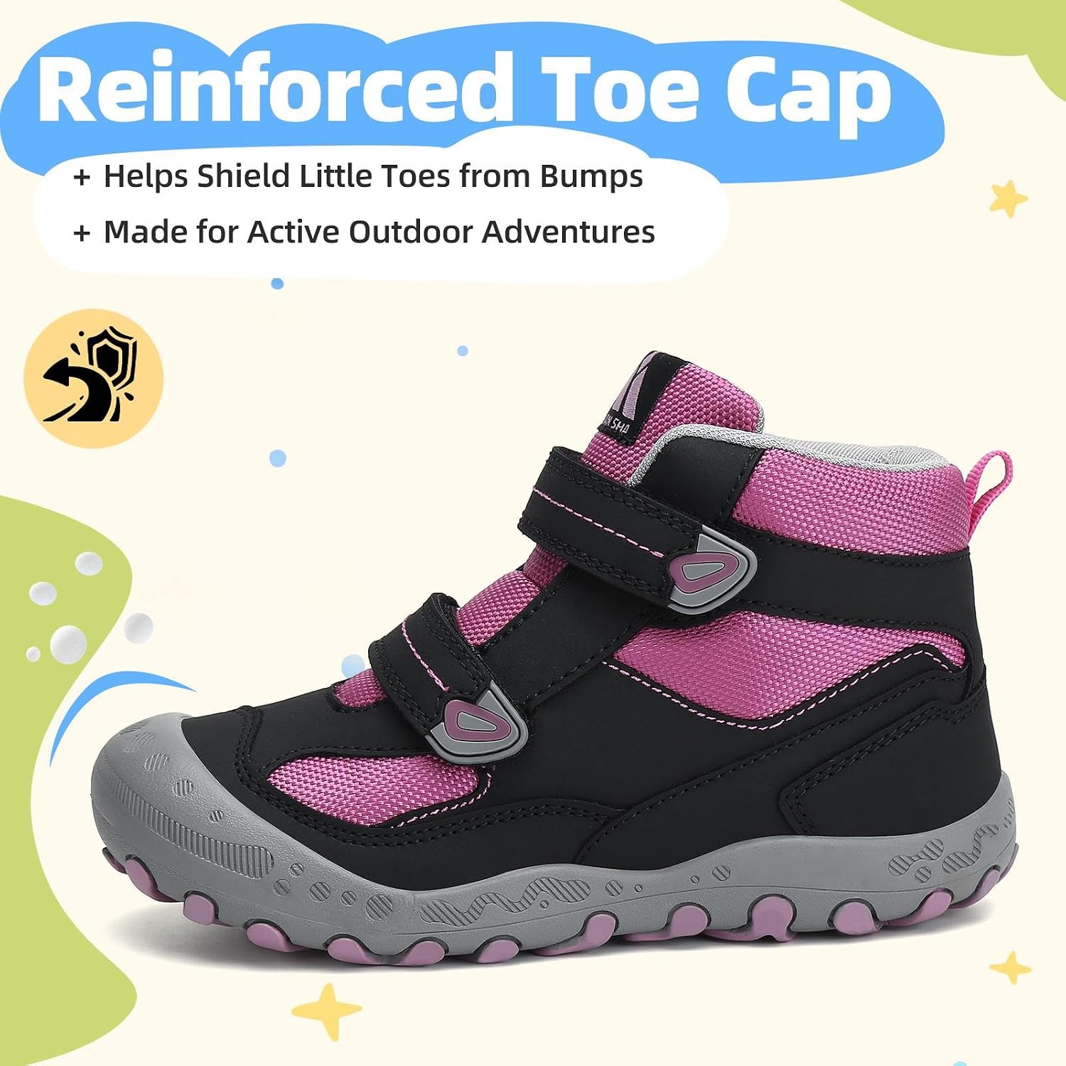 Mishansha Kids Hiking Boots for Boys Girls Water-Resistant Non-Slip