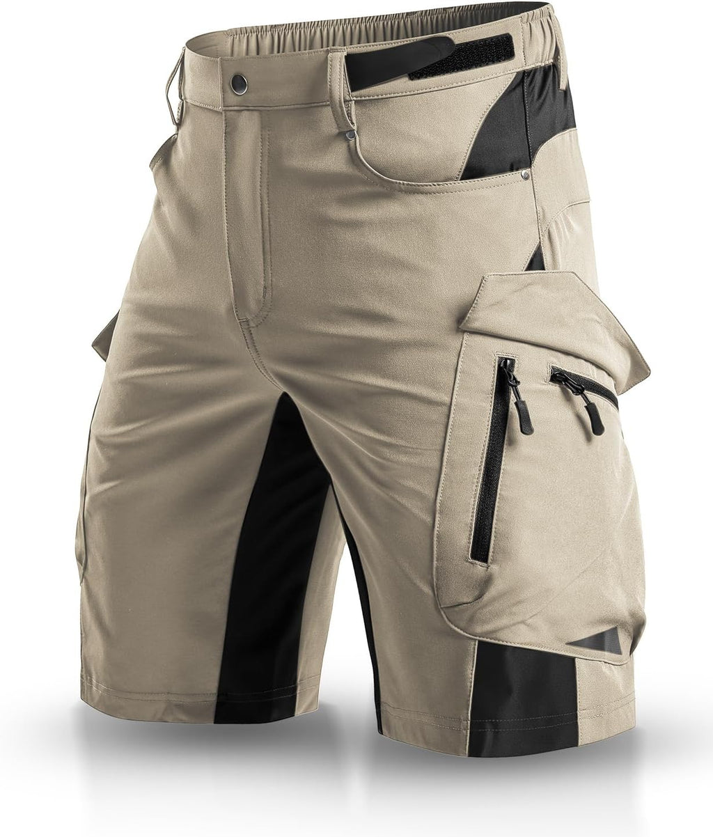 XKTTAC Men's Hiking Cargo Shorts: 4-Way Stretch with 6 Secure Pockets
