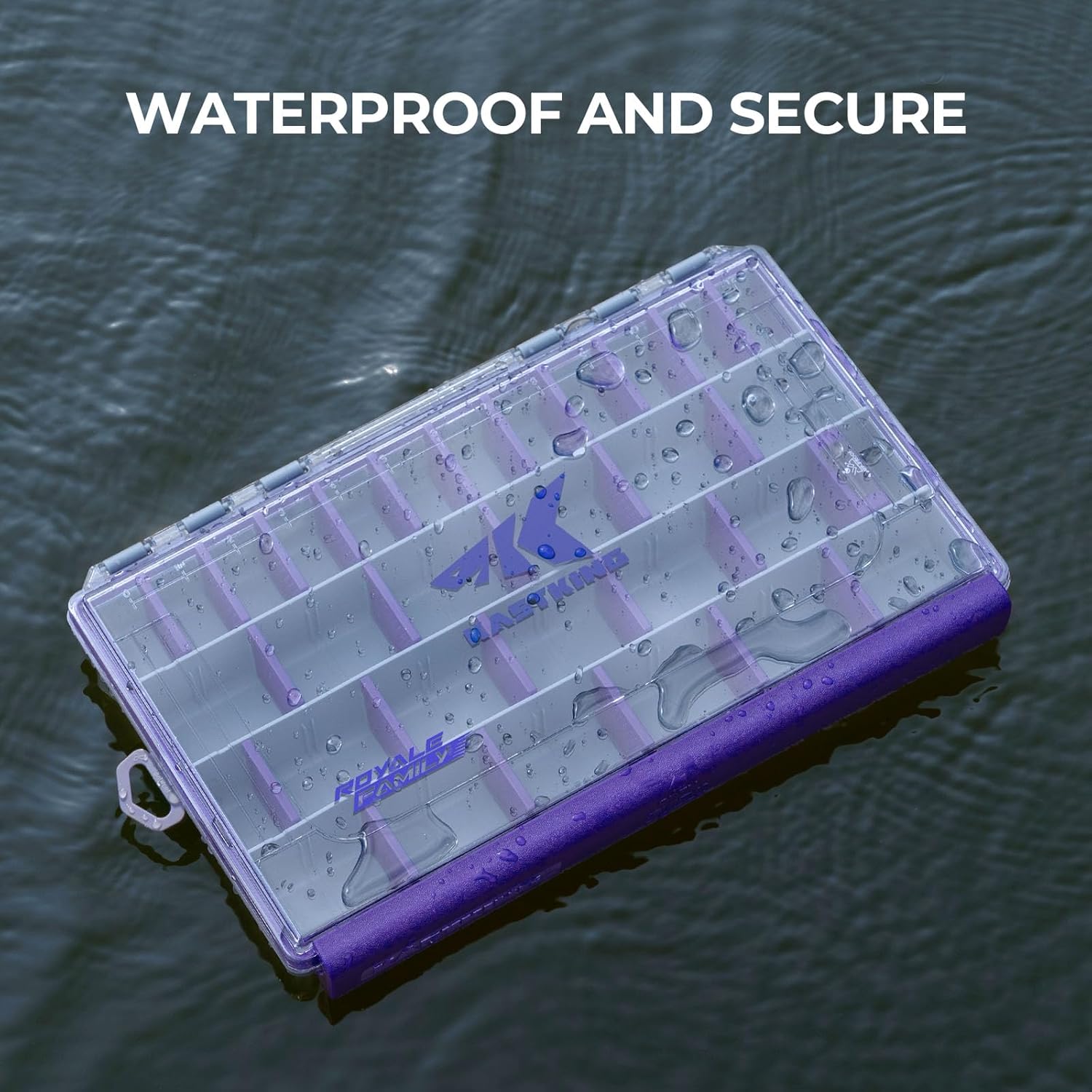KastKing HyperSeal Waterproof Tackle Box, 3700 2 Packs, Purple