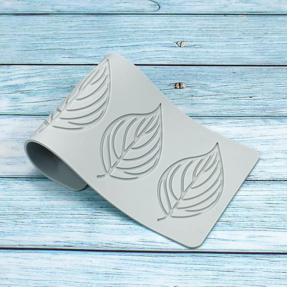 TUKE Hollow Leaf Silicone Molds Lover Heart Chocolate Molds Geometry 3D Silicone Mould Chocolate Candy Leaf Mold Sugar Craft Cake Decoration Cupcake Top (X_Leaf_9.52*4.24*0.12inch) (BH0974)