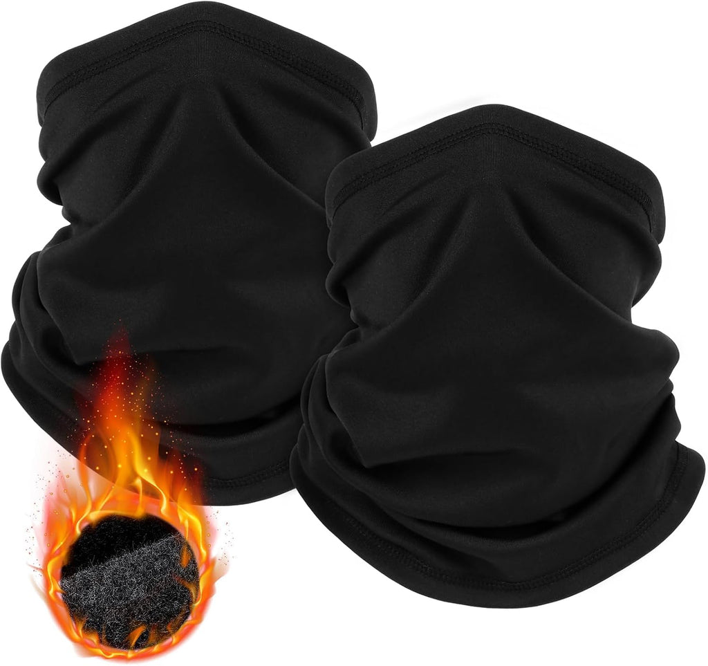 LUOLIIL VOE 2 Pack Winter Neck Gaiter Warmer for Men&Women,Windproof Face Cover Fleece Face Mask Scarf for Cold Weather Sport