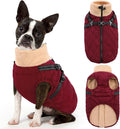 Queenmore Dog Winter Jacket, Dog Coat for Large Dogs with Harness Built in