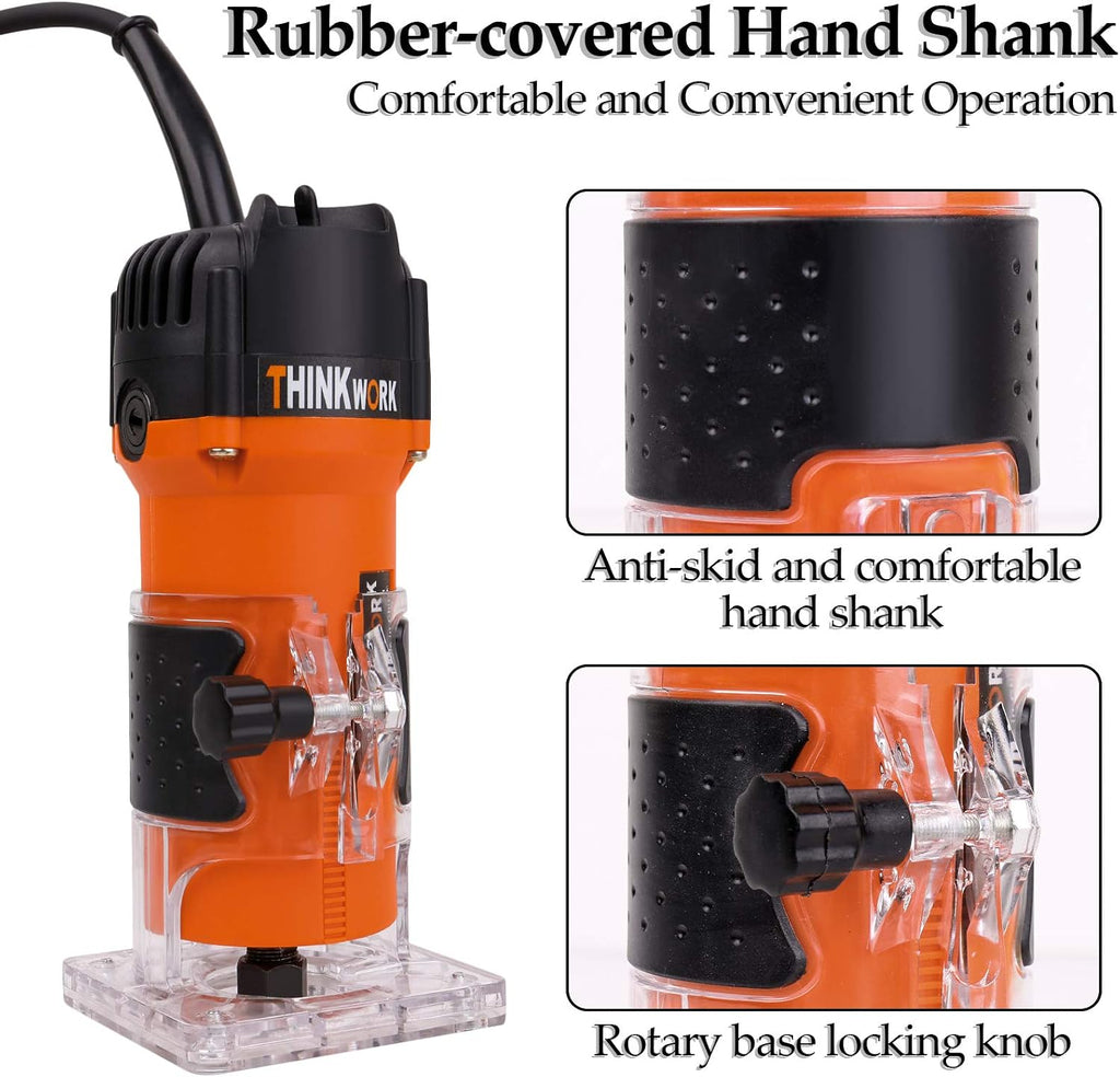 Compact Wood Router Tool for Woodworking, 800W Trim Router
