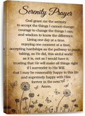 Serenity Prayer Canvas Wall Art Bible Verse Poster God Grant Me The Serenity Religious Inspirational Bible Quote Poster Prints Wall Decor Vintage Framed 16 * 24 Inch