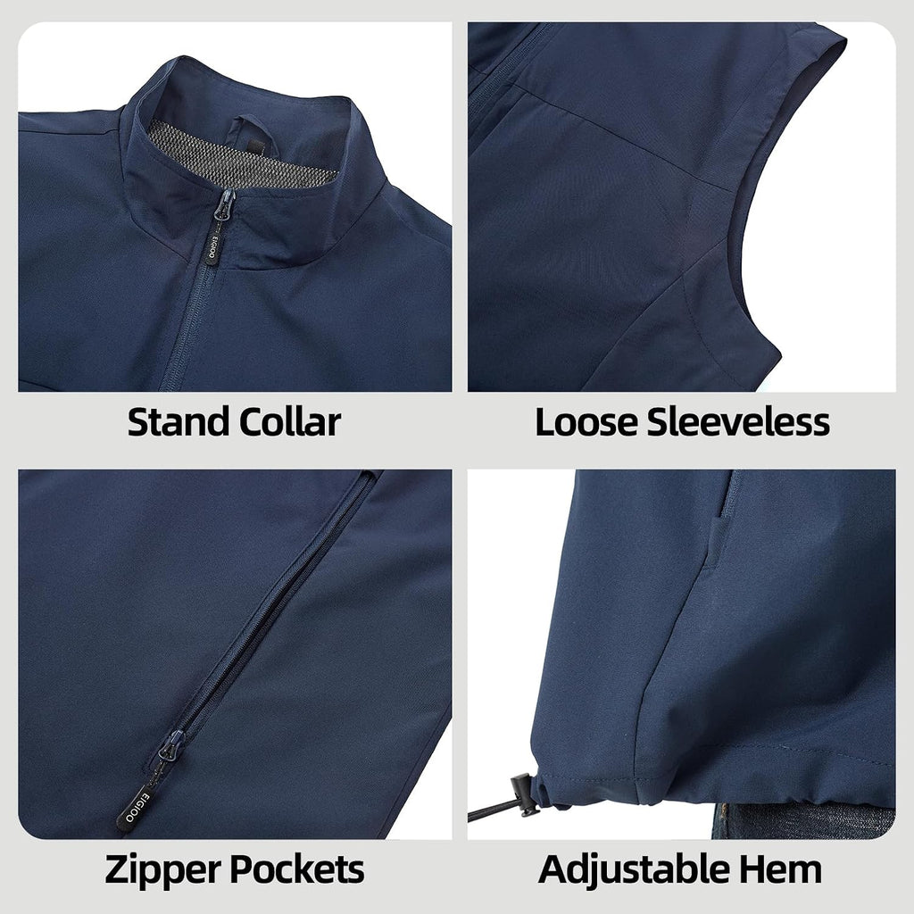 Men's Lightweight Outerwear Vest Softshell Sleeveless Jacket